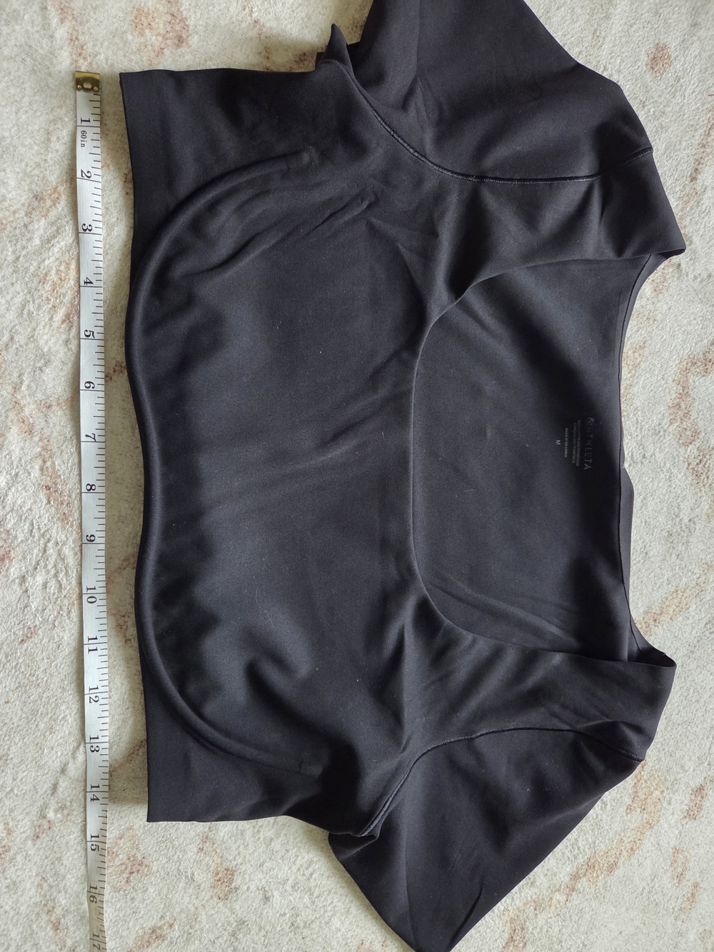 Athleta Black Scoop-Neck Short Sleeve Crop Top - Picture 3 of 6